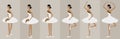 Balerina silhouette flat vector illustration hand drawn